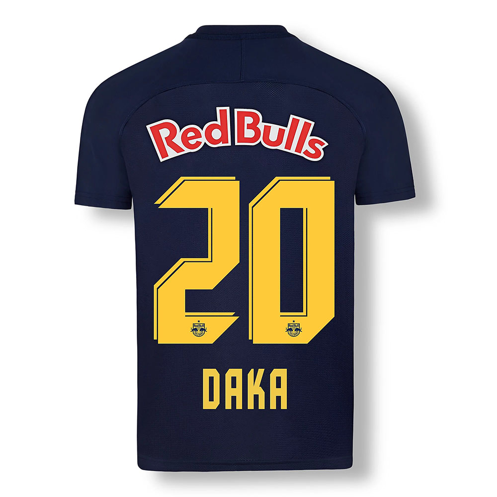 Herren Fußball Patson Daka #20 Ausweichtrikot Dunkelblau Gelb Trikot 2020/21 Hemd