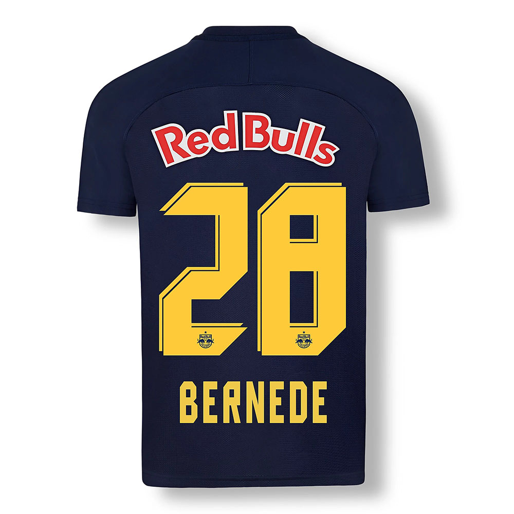 Herren Fußball Antoine Bernede #28 Ausweichtrikot Dunkelblau Gelb Trikot 2020/21 Hemd