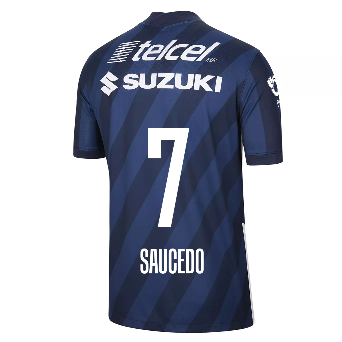 Herren Fußball Sebastian Saucedo #7 Heimtrikot Dunkelblau Trikot 2020/21 Hemd