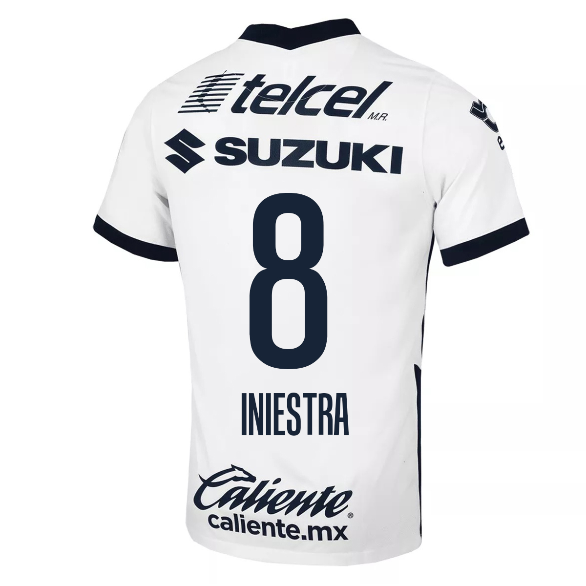 Herren Fußball Andres Iniestra #8 Auswärtstrikot Weiß Trikot 2020/21 Hemd
