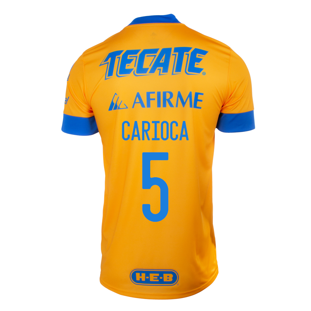 Herren Fußball Rafael Carioca #5 Heimtrikot Gelb Trikot 2020/21 Hemd