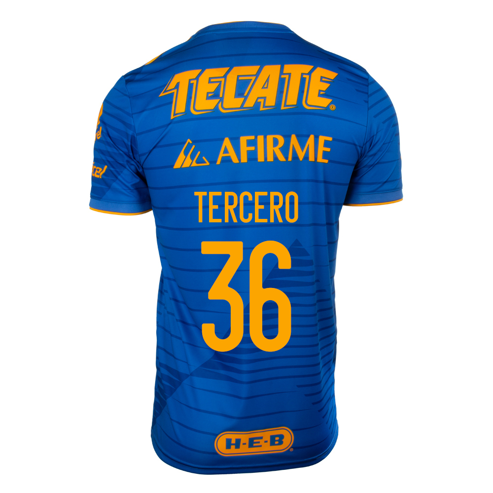 Herren Fußball Eduardo Tercero #36 Auswärtstrikot Blau Trikot 2020/21 Hemd