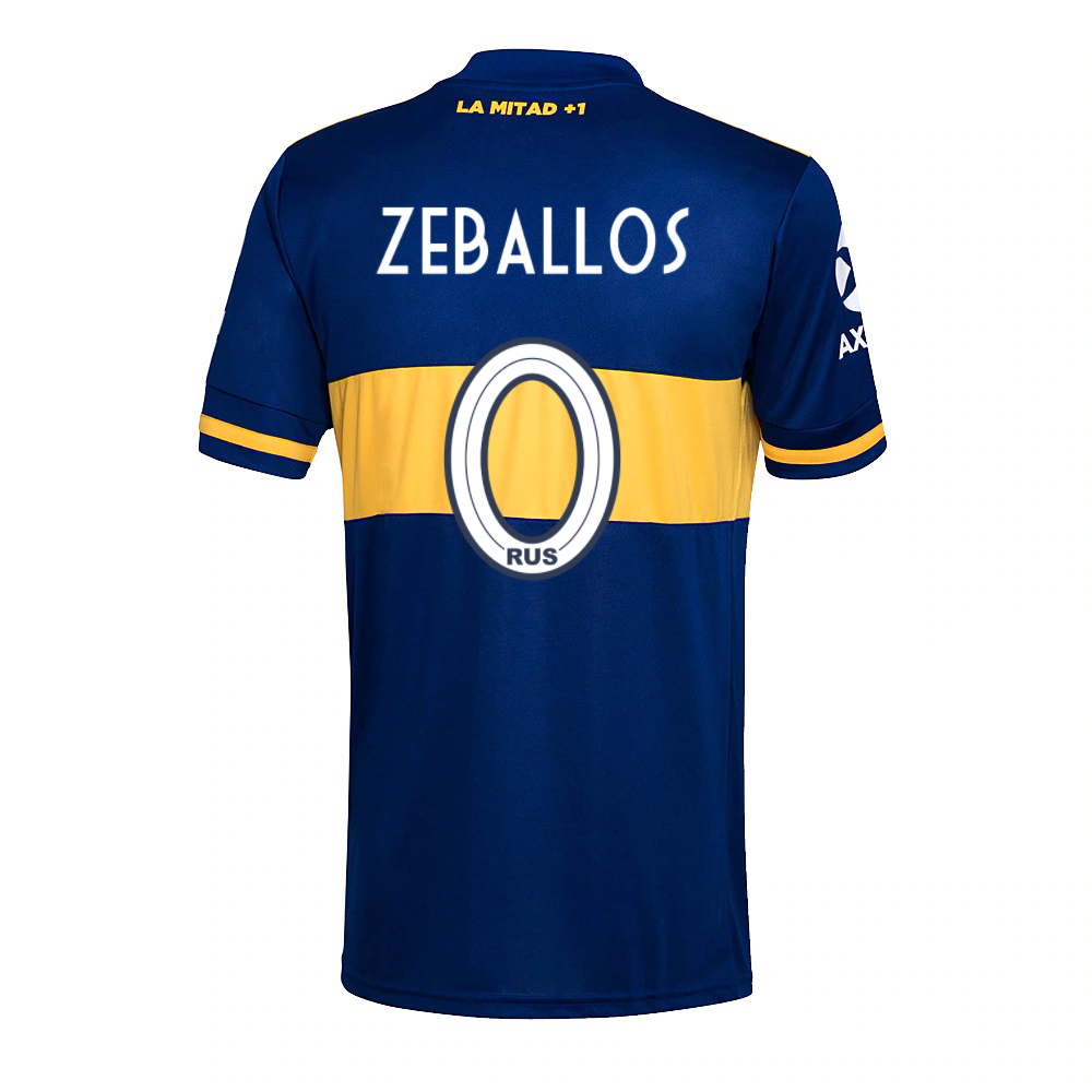 Herren Fußball Exequiel Zeballos #0 Heimtrikot Königsblau Trikot 2020/21 Hemd