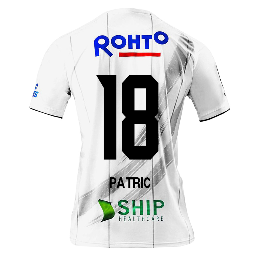 Herren Fußball Patric #18 Auswärtstrikot Weiß Trikot 2020/21 Hemd
