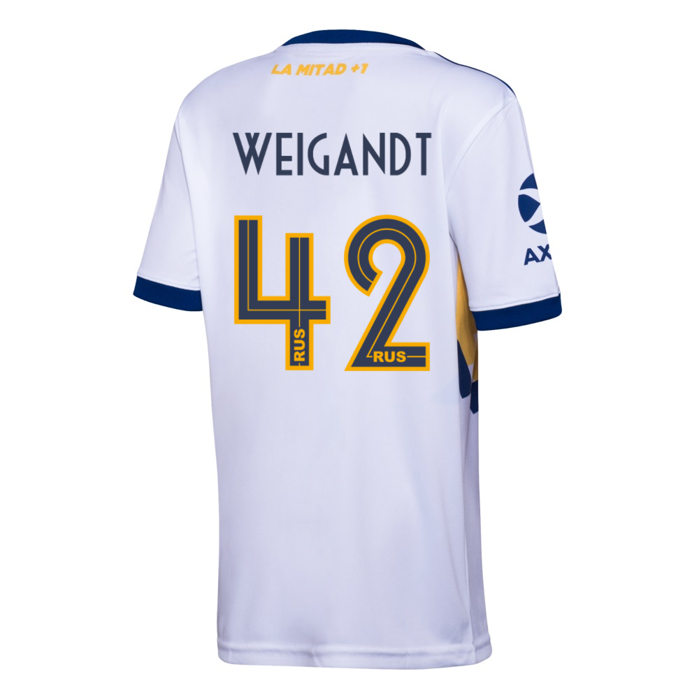 Herren Fußball Marcelo Weigandt #42 Auswärtstrikot Weiß Trikot 2020/21 Hemd