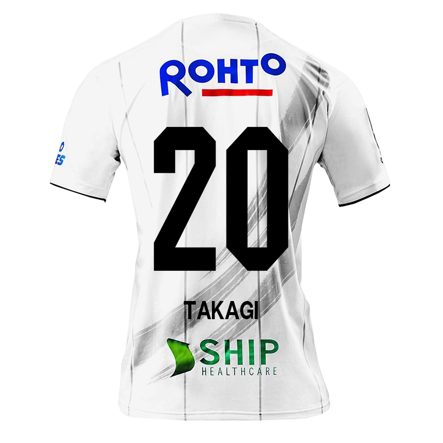 Herren Fußball Daisuke Takagi #20 Auswärtstrikot Weiß Trikot 2020/21 Hemd