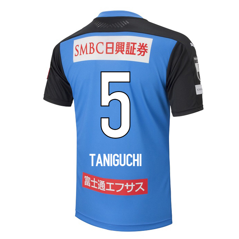 Herren Fußball Shogo Taniguchi #5 Heimtrikot Blau Trikot 2020/21 Hemd