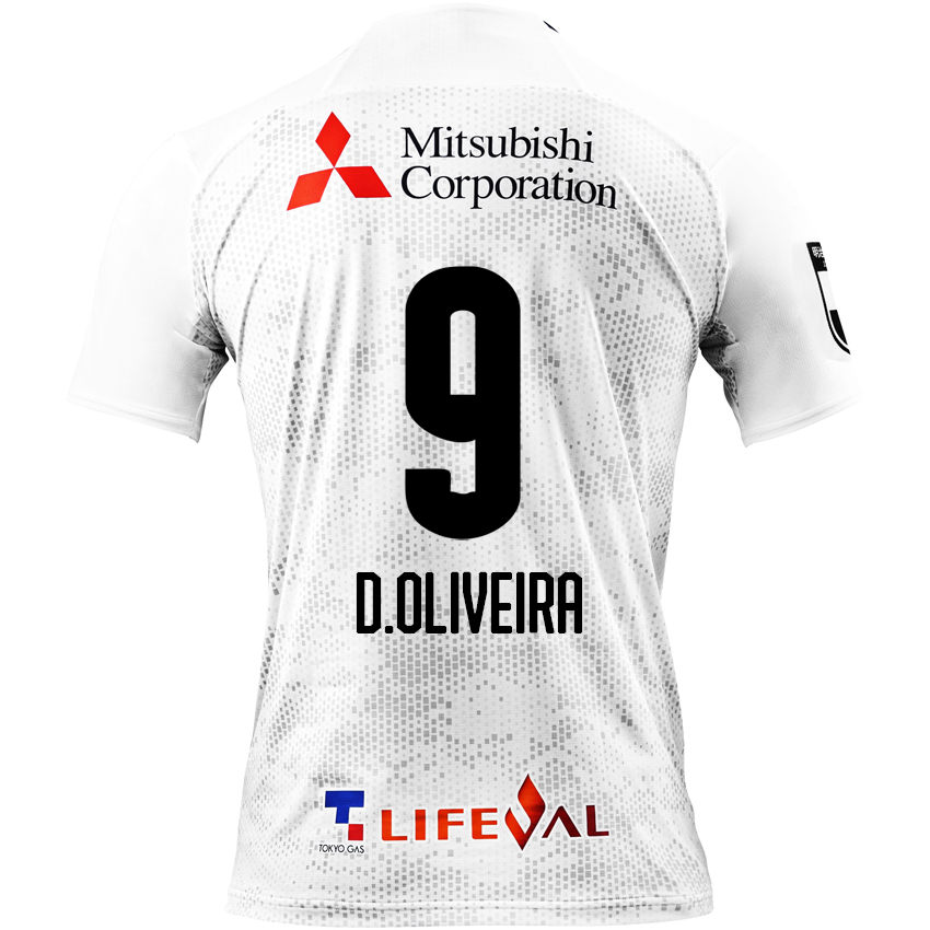 Herren Fußball Diego Oliveira #9 Auswärtstrikot Weiß Trikot 2020/21 Hemd