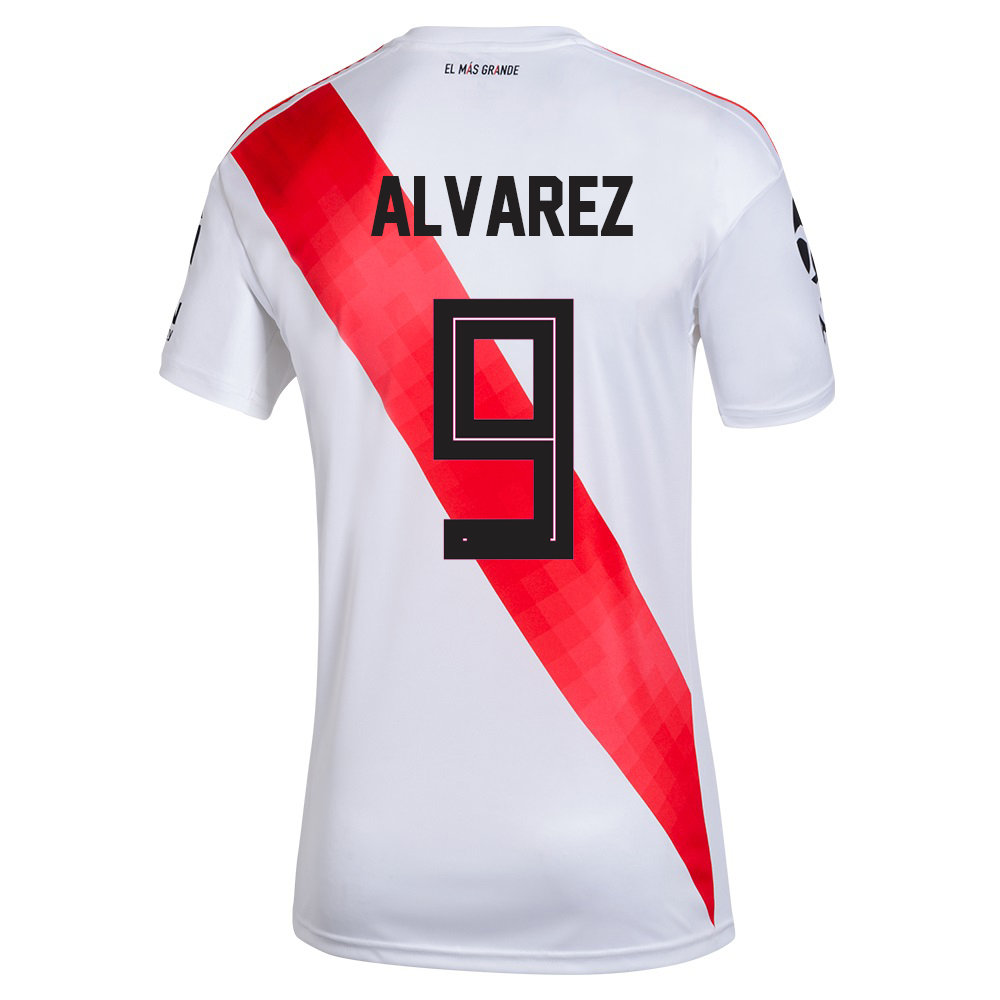Herren Fußball Julian Alvarez #9 Heimtrikot Weiß Trikot 2020/21 Hemd