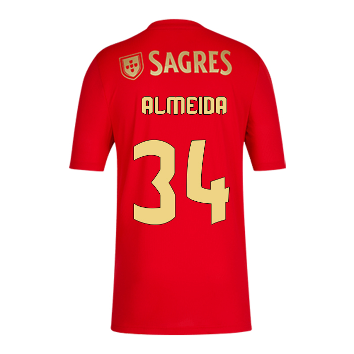Herren Fußball Andre Almeida #34 Heimtrikot Rot Trikot 2020/21 Hemd