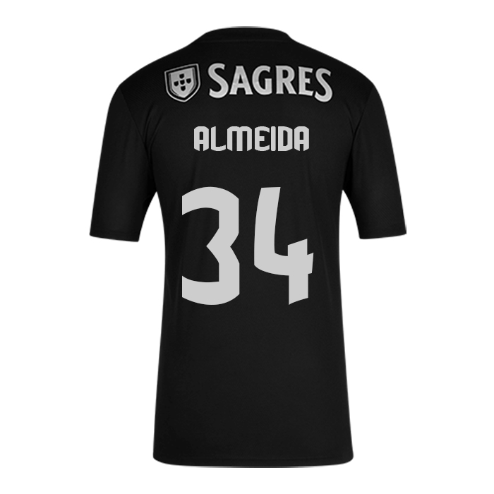 Herren Fußball Andre Almeida #34 Auswärtstrikot Schwarz Trikot 2020/21 Hemd