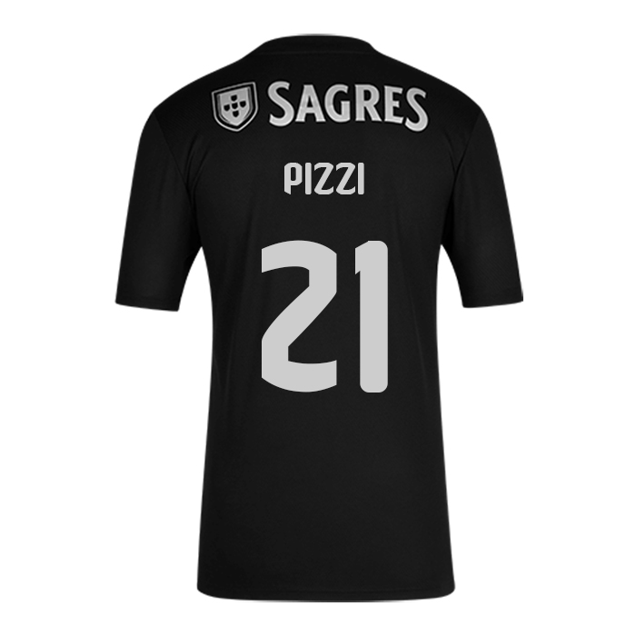 Herren Fußball Pizzi #21 Auswärtstrikot Schwarz Trikot 2020/21 Hemd