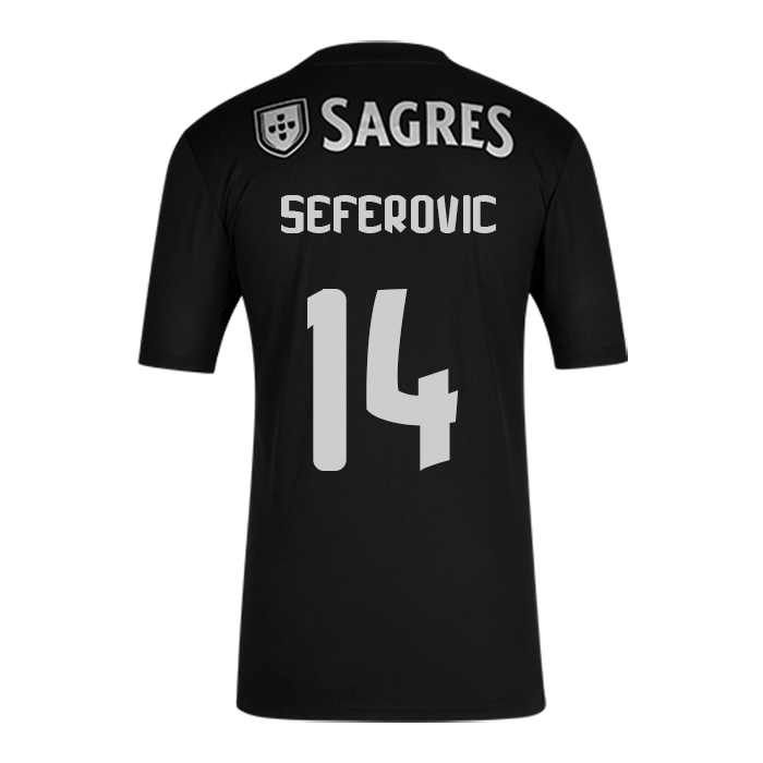 Herren Fußball Haris Seferovic #14 Auswärtstrikot Schwarz Trikot 2020/21 Hemd