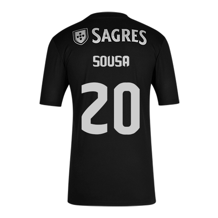 Herren Fußball Dyego Sousa #20 Auswärtstrikot Schwarz Trikot 2020/21 Hemd