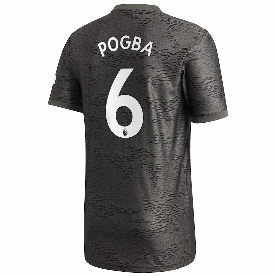 Herren Fußball Paul Pogba #6 Auswärtstrikot Schwarz Trikot 2020/21 Hemd