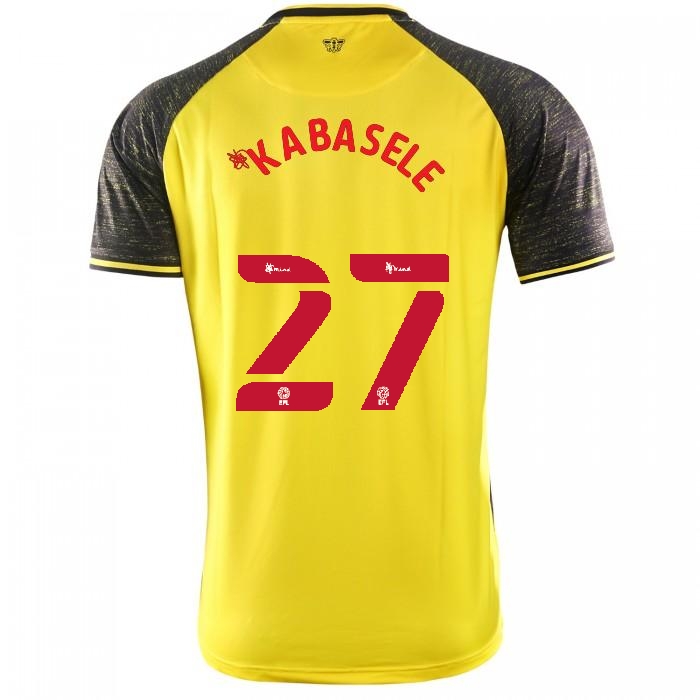 Herren Fußball Christian Kabasele #27 Heimtrikot Gelb Schwarz Trikot 2020/21 Hemd