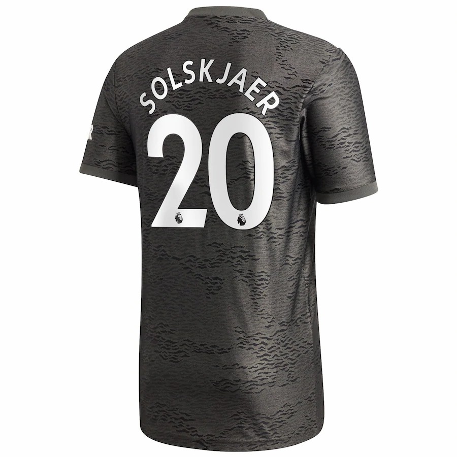 Herren Fußball Ole Gunnar Solskjaer #20 Auswärtstrikot Schwarz Trikot 2020/21 Hemd