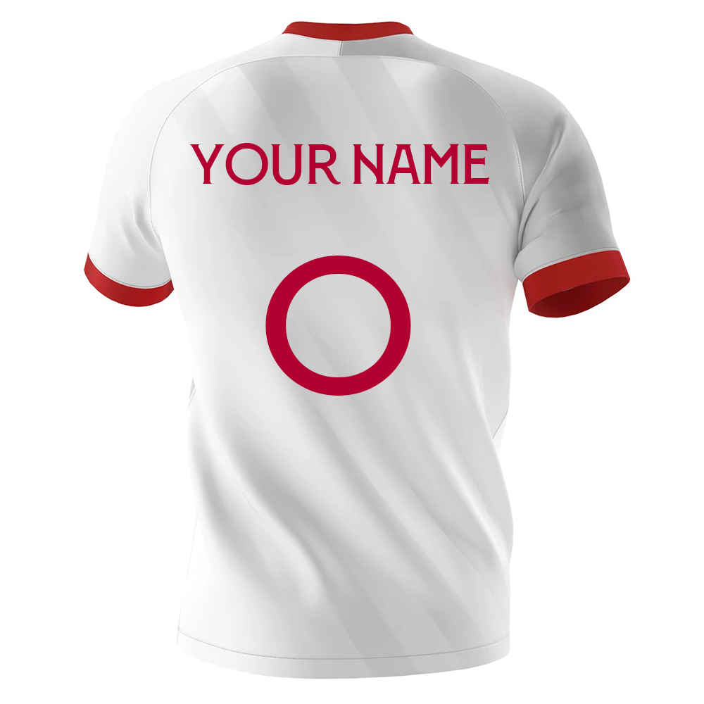 Herren Fußball Dein Name #0 Heimtrikot Weiß Trikot 2020/21 Hemd
