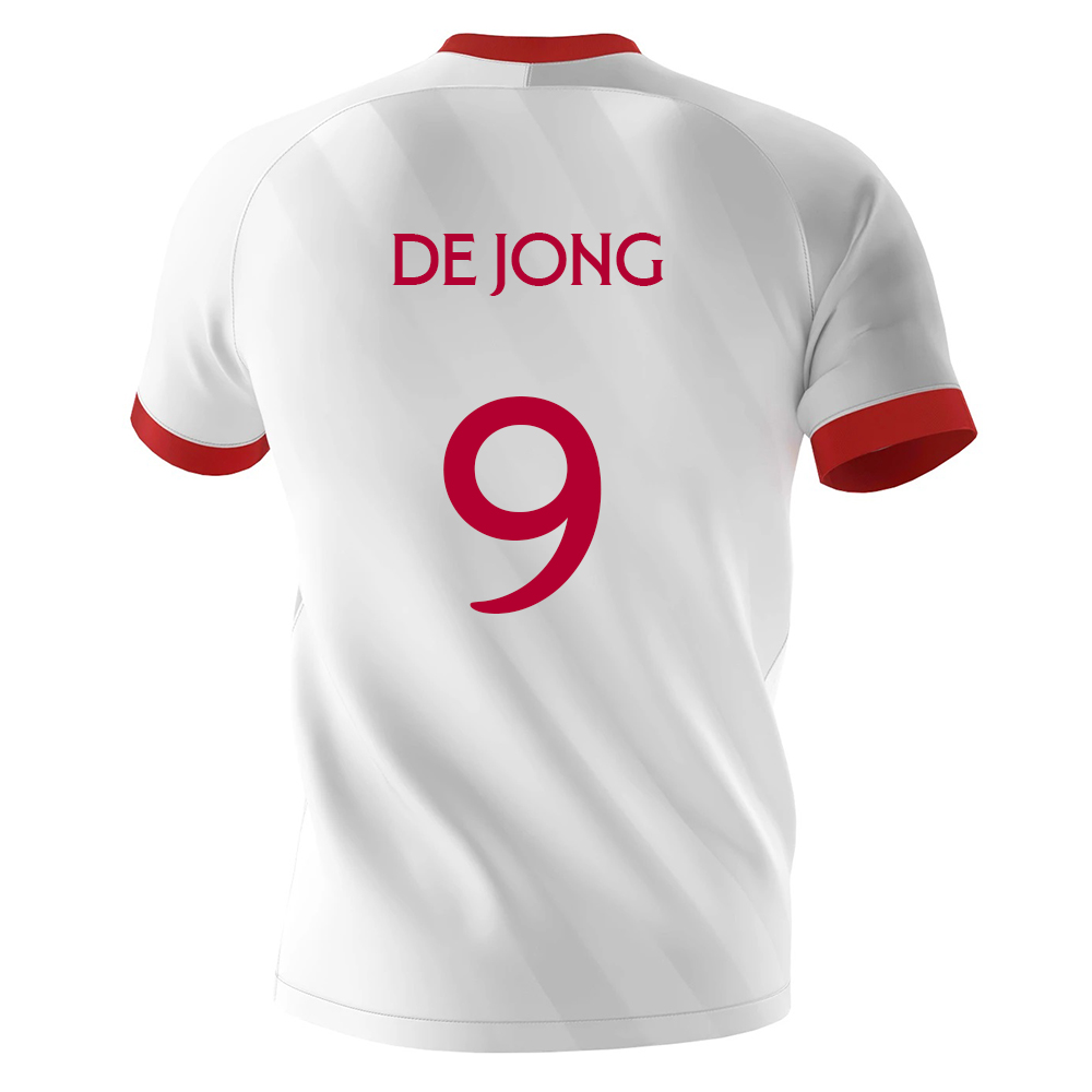 Herren Fußball Luuk De Jong #9 Heimtrikot Weiß Trikot 2020/21 Hemd