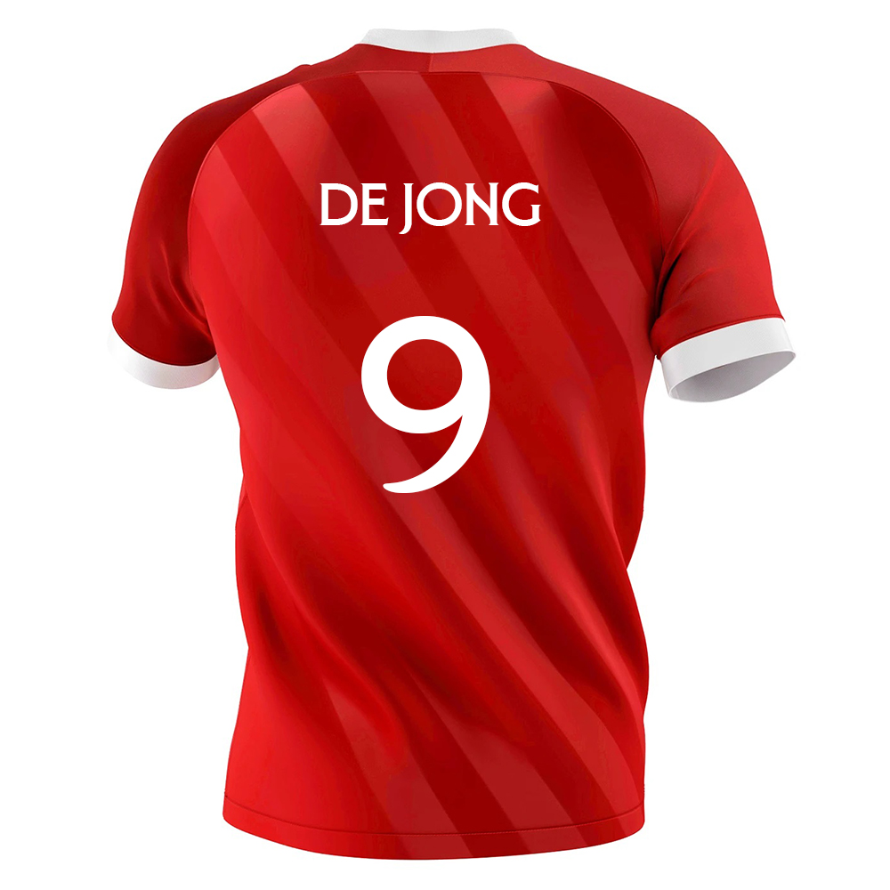 Herren Fußball Luuk de Jong #9 Auswärtstrikot Rot Trikot 2020/21 Hemd