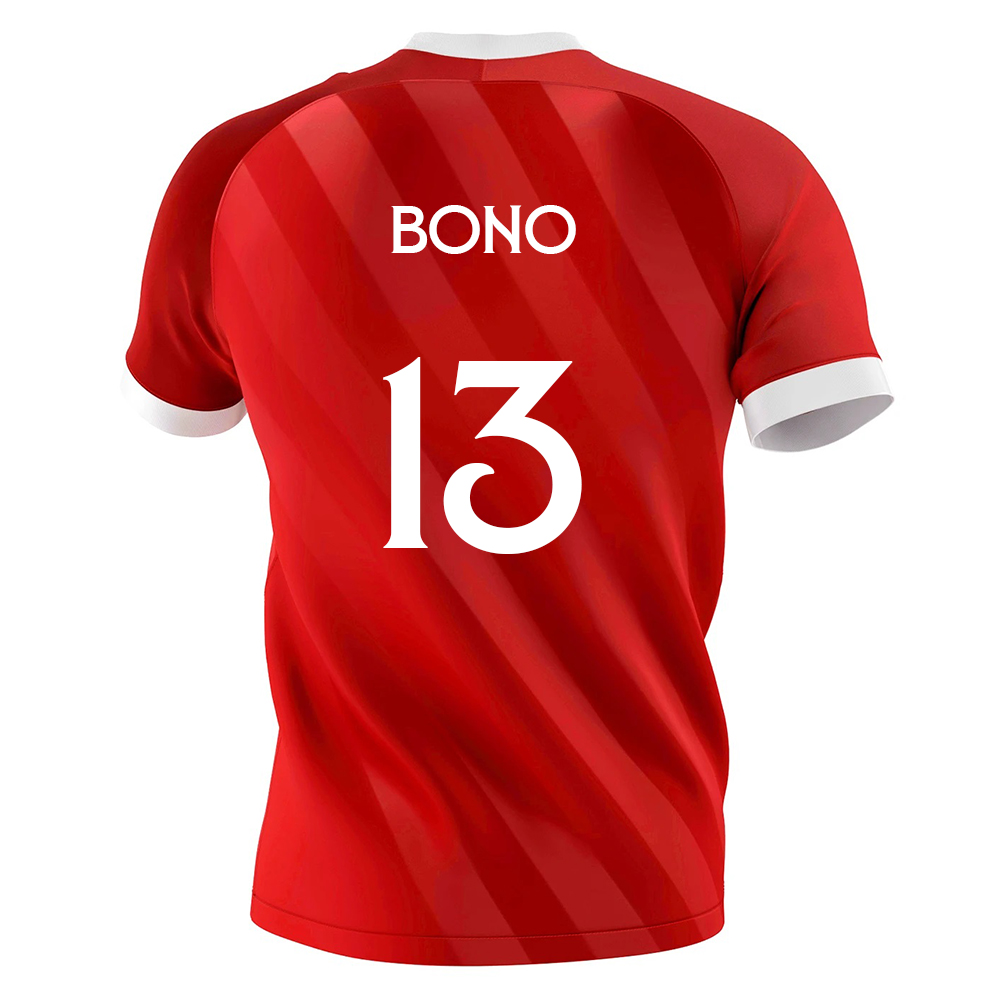 Herren Fußball Bono #13 Auswärtstrikot Rot Trikot 2020/21 Hemd