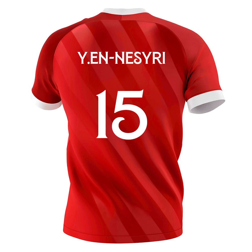 Herren Fußball Youssef En-nesyri #15 Auswärtstrikot Rot Trikot 2020/21 Hemd