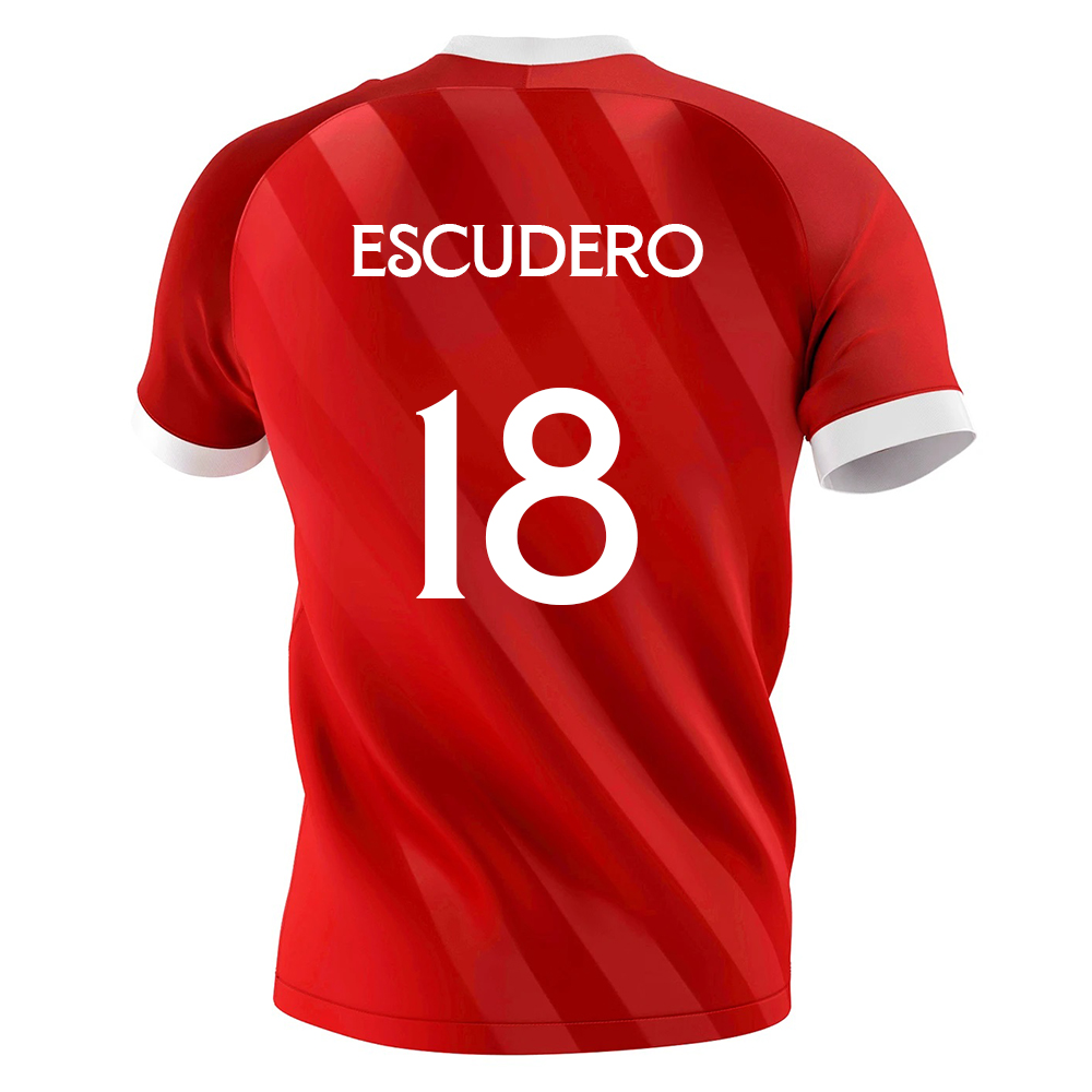Herren Fußball Sergio Escudero #18 Auswärtstrikot Rot Trikot 2020/21 Hemd