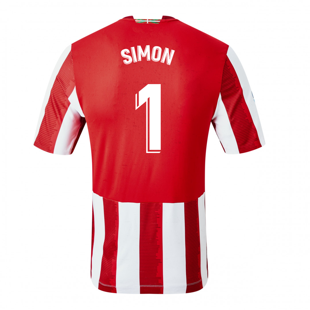 Herren Fußball Unai Simon #1 Heimtrikot Rot Trikot 2020/21 Hemd