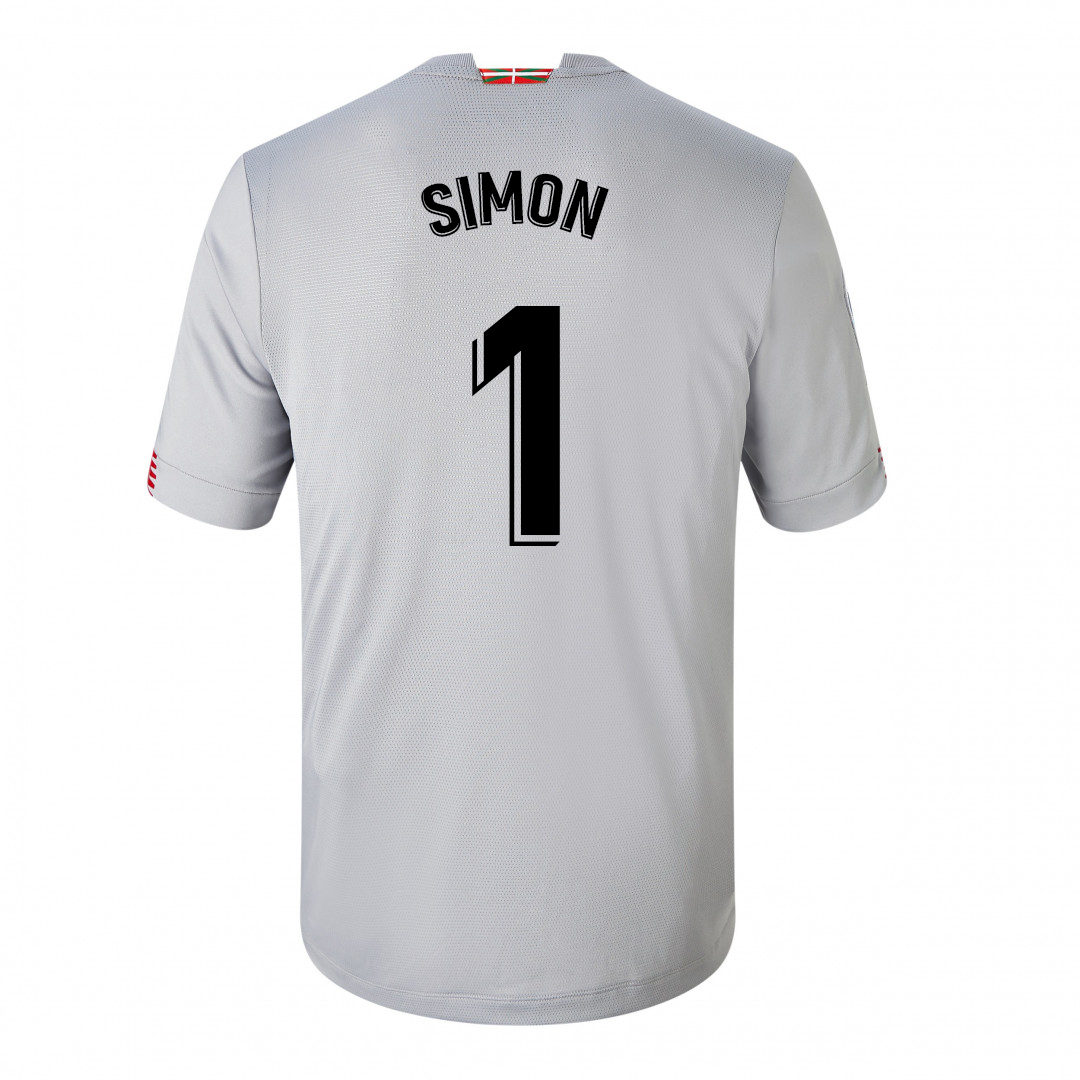 Herren Fußball Unai Simon #1 Auswärtstrikot Grau Trikot 2020/21 Hemd