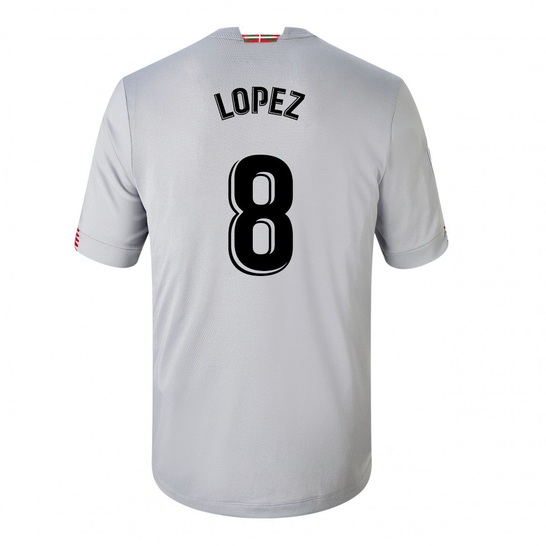 Herren Fußball Unai Lopez #8 Auswärtstrikot Grau Trikot 2020/21 Hemd