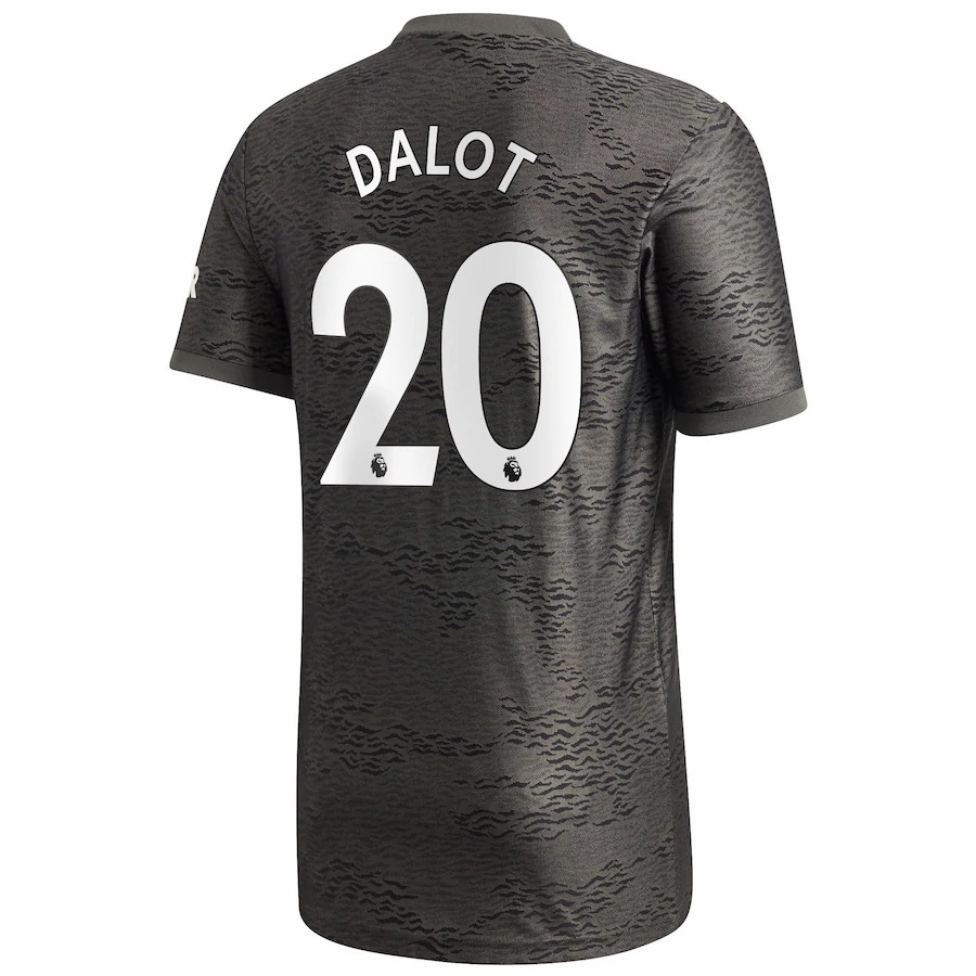 Herren Fußball Diogo Dalot #20 Auswärtstrikot Schwarz Trikot 2020/21 Hemd