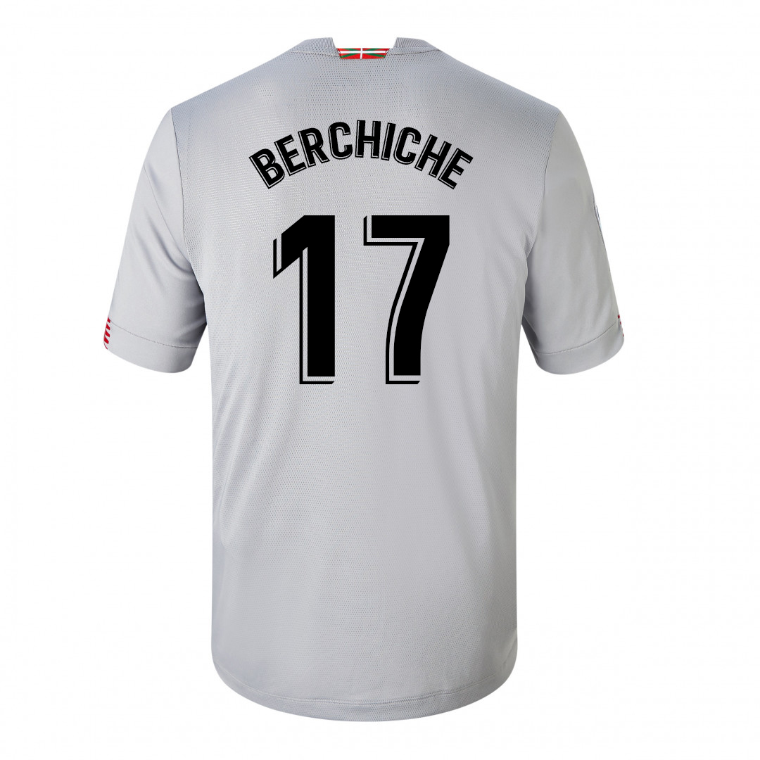 Herren Fußball Yuri Berchiche #17 Auswärtstrikot Grau Trikot 2020/21 Hemd