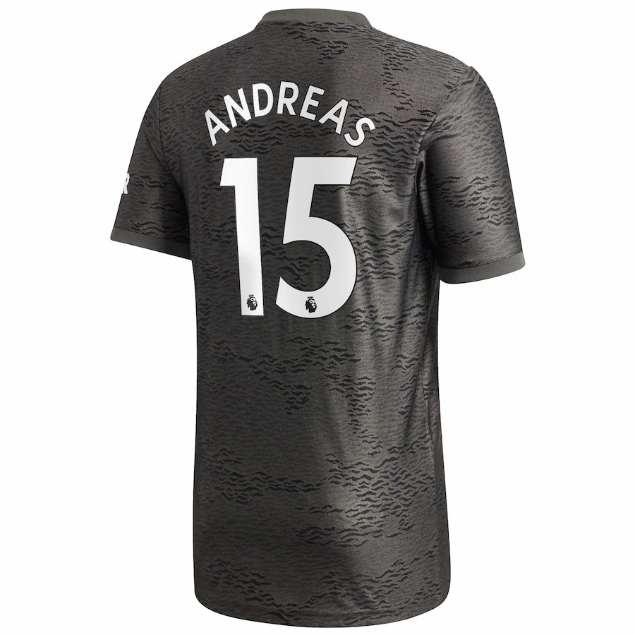 Herren Fußball Andreas Pereira #15 Auswärtstrikot Schwarz Trikot 2020/21 Hemd