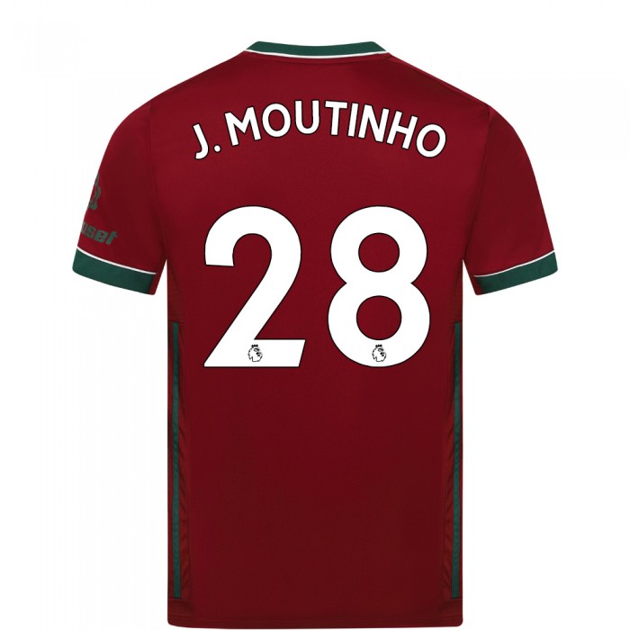 Herren Fußball Joao Moutinho #28 Ausweichtrikot Karminrot Trikot 2020/21 Hemd