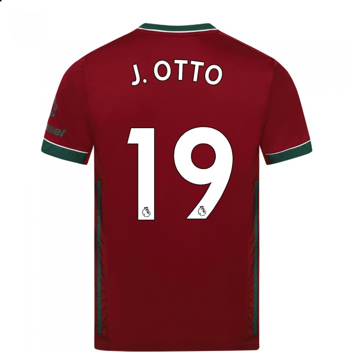 Herren Fußball Jonny Otto #19 Ausweichtrikot Karminrot Trikot 2020/21 Hemd