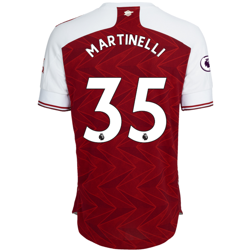 Herren Fußball Gabriel Martinelli #35 Heimtrikot Rot Trikot 2020/21 Hemd