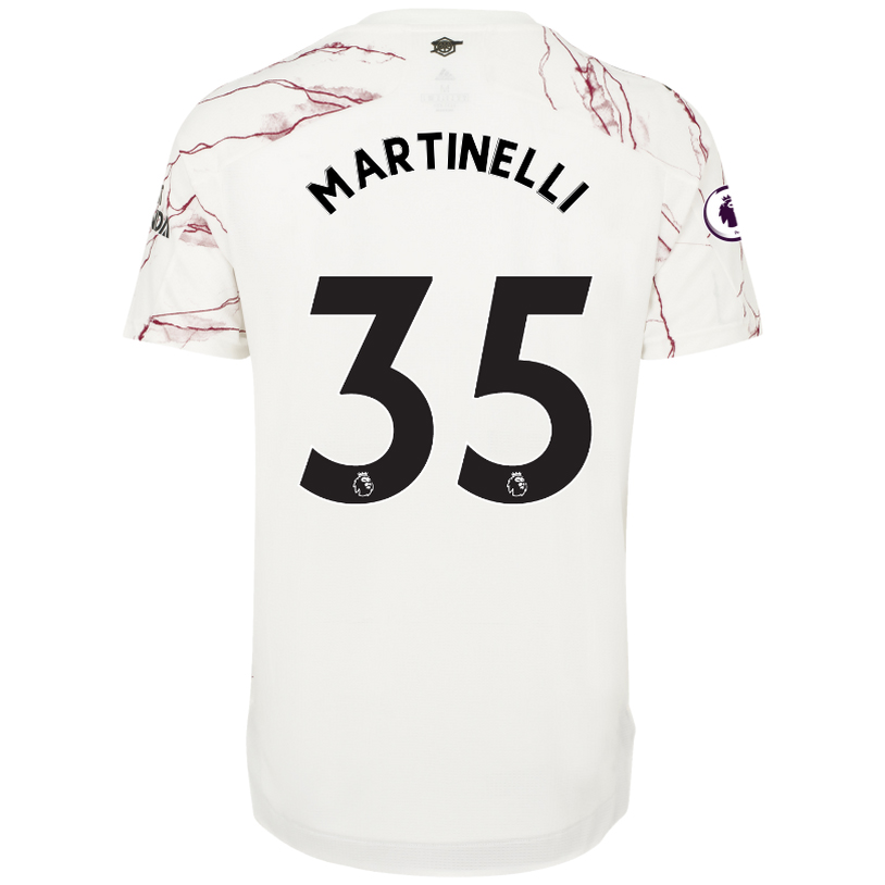 Herren Fußball Gabriel Martinelli #35 Auswärtstrikot Weiß Trikot 2020/21 Hemd