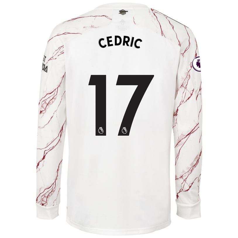 Herren Fußball Cedric Soares #17 Auswärtstrikot Weiß Long Sleeved Shirt 2020/21 Hemd
