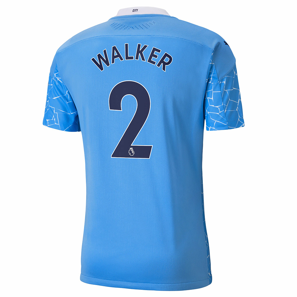 Herren Fußball Kyle Walker #2 Heimtrikot Blau Trikot 2020/21 Hemd