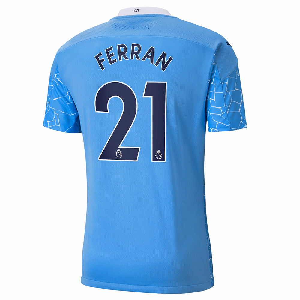 Herren Fußball Ferran Torres #21 Heimtrikot Blau Trikot 2020/21 Hemd