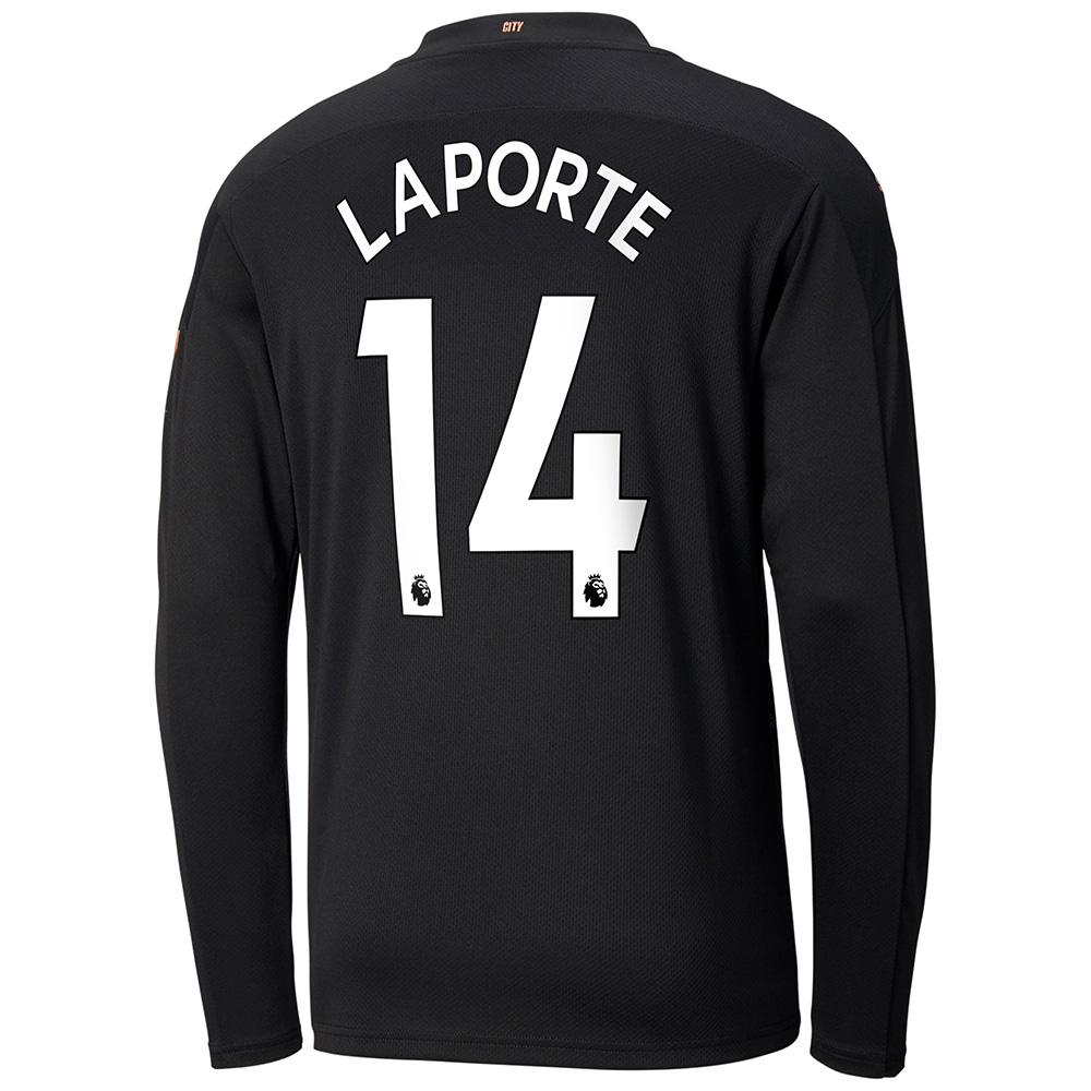 Herren Fußball Aymeric Laporte #14 Auswärtstrikot Schwarz Trikot 2020/21 Hemd