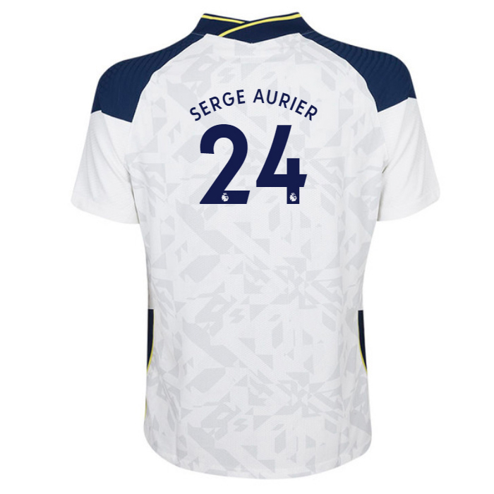 Herren Fußball Serge Aurier #24 Heimtrikot Weiß Trikot 2020/21 Hemd
