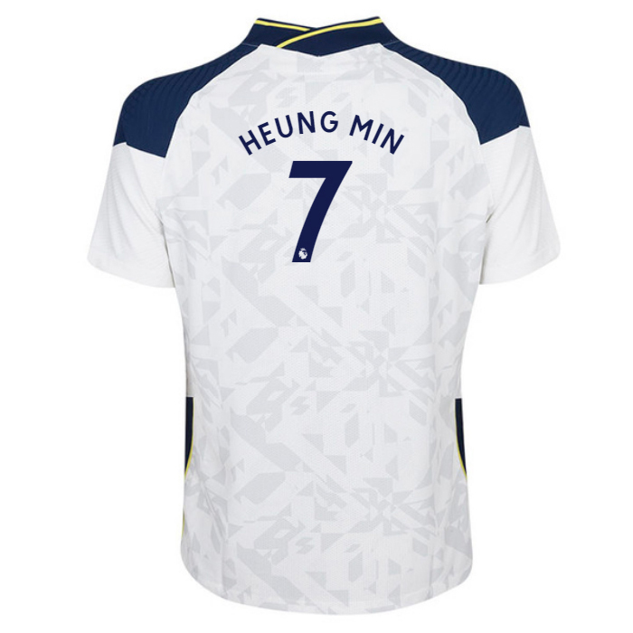 Herren Fußball Heung-min Son #7 Heimtrikot Weiß Trikot 2020/21 Hemd