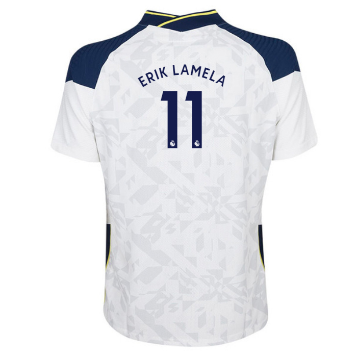Herren Fußball Erik Lamela #11 Heimtrikot Weiß Trikot 2020/21 Hemd