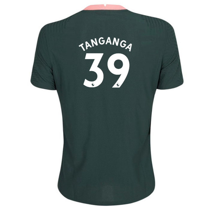 Herren Fußball Japhet Tanganga #39 Auswärtstrikot Dunkelgrün Trikot 2020/21 Hemd