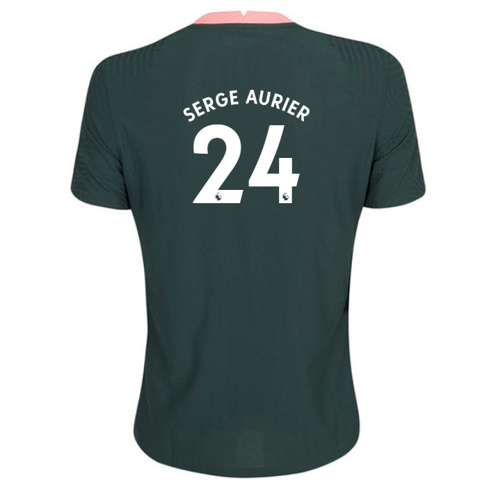 Herren Fußball Serge Aurier #24 Auswärtstrikot Dunkelgrün Trikot 2020/21 Hemd