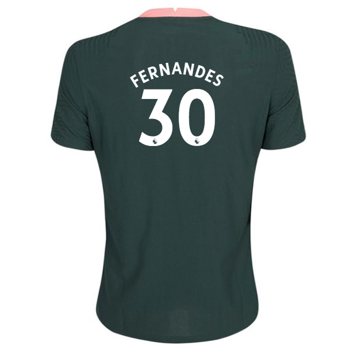 Herren Fußball Gedson Fernandes #30 Auswärtstrikot Dunkelgrün Trikot 2020/21 Hemd
