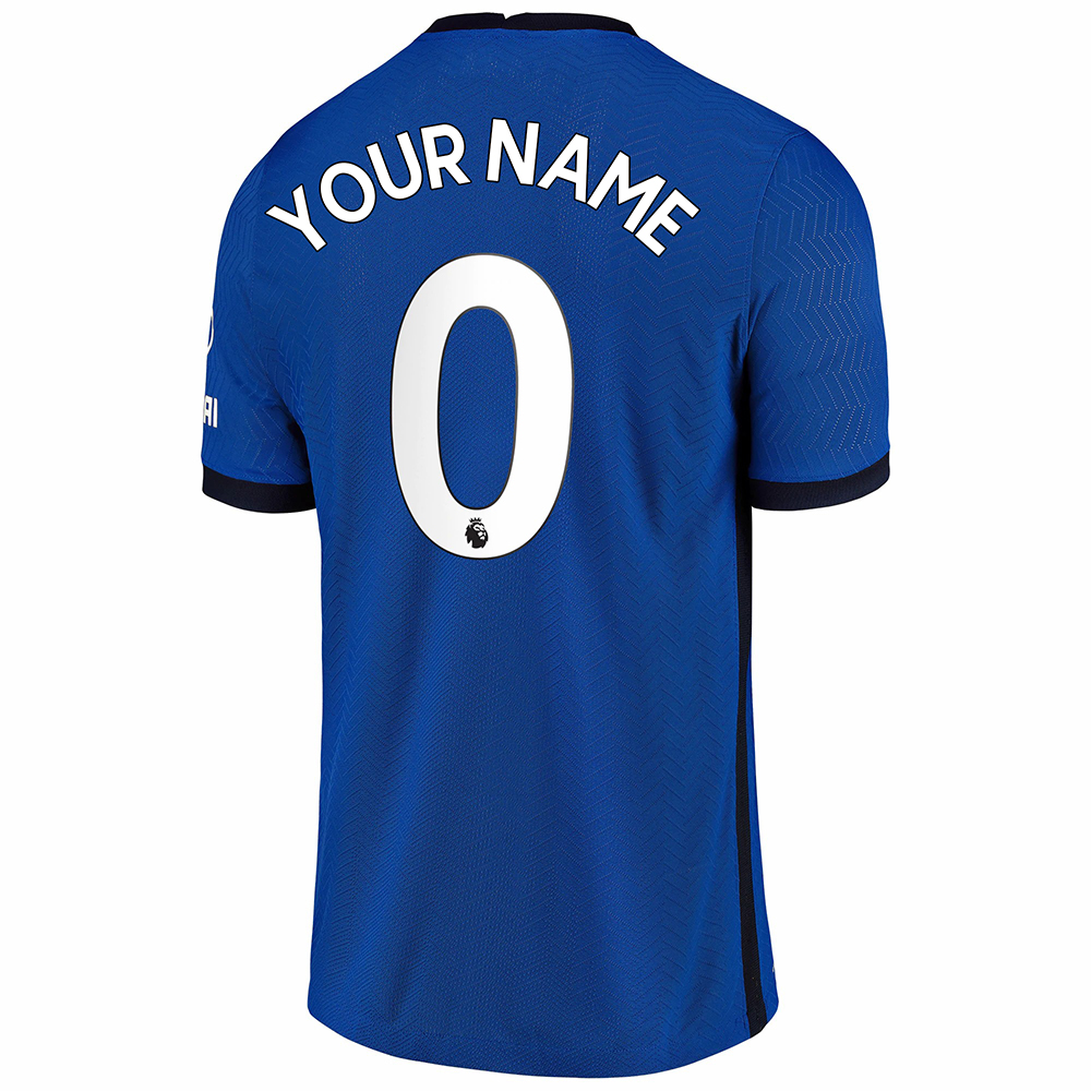 Herren Fußball Dein Name #0 Heimtrikot Blau Trikot 2020/21 Hemd