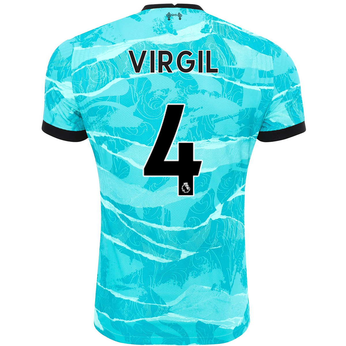 Herren Fußball Virgil Van Dijk #4 Auswärtstrikot Blau Trikot 2020/21 Hemd