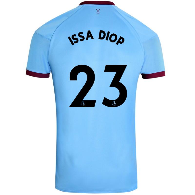 Herren Fußball Issa Diop #23 Auswärtstrikot Blau Trikot 2020/21 Hemd